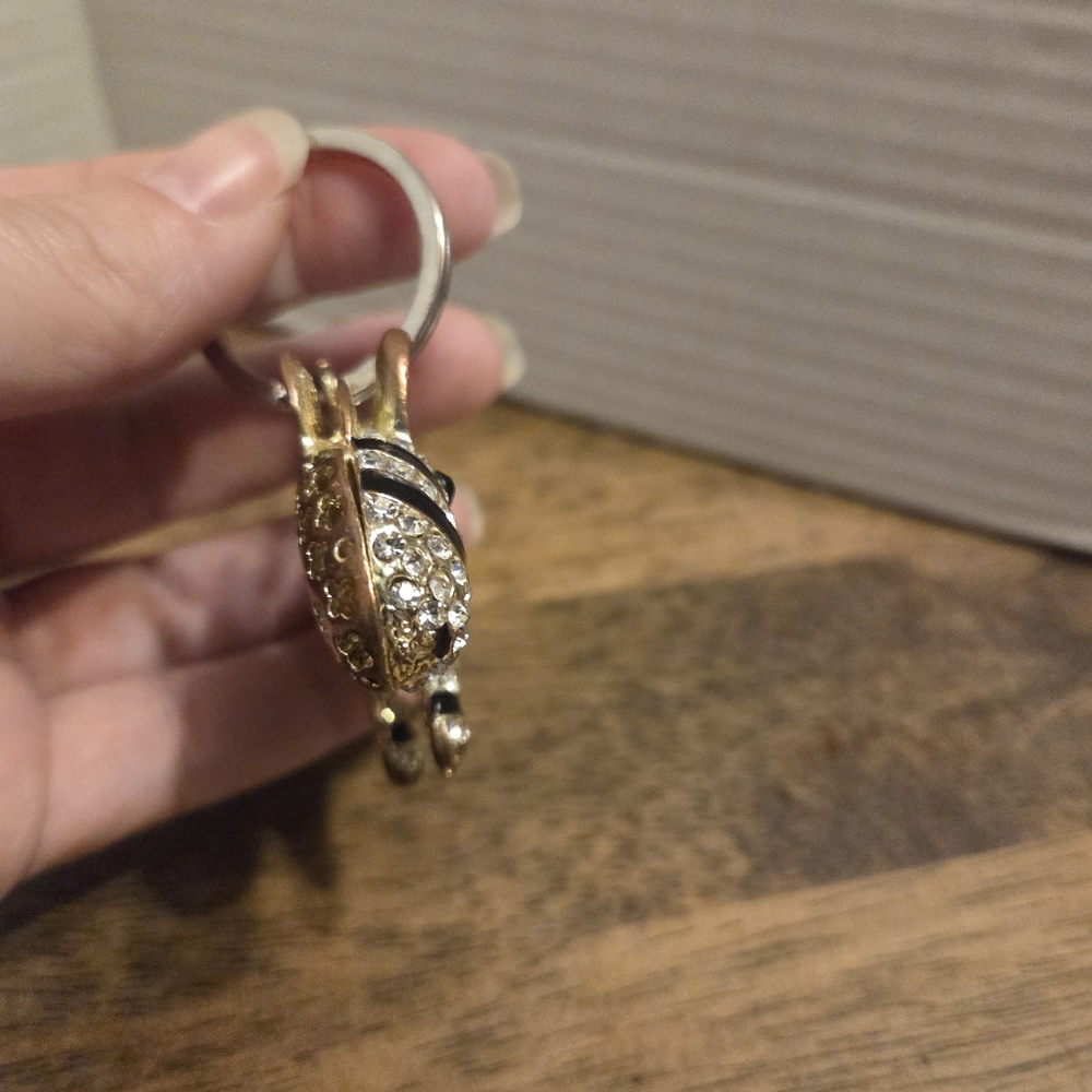 Zebra Crystal Rhinestone Pendant Keychain - Picture 8 of 12